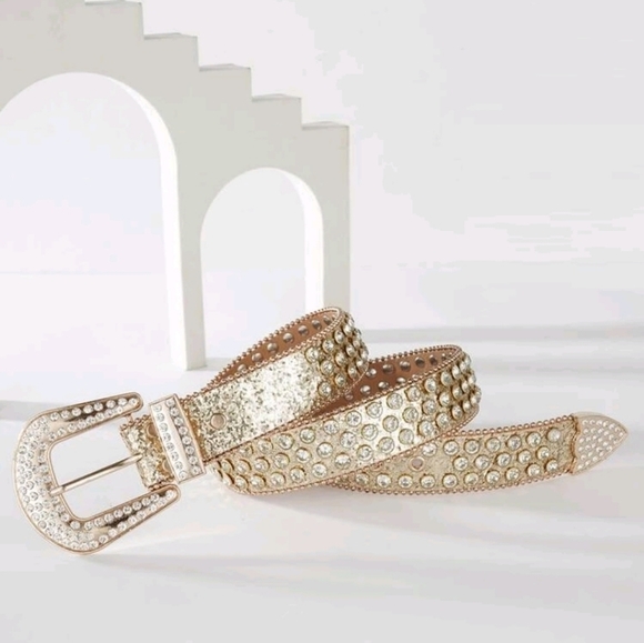 Gold Rhinestone Belt - Picture 3 of 4